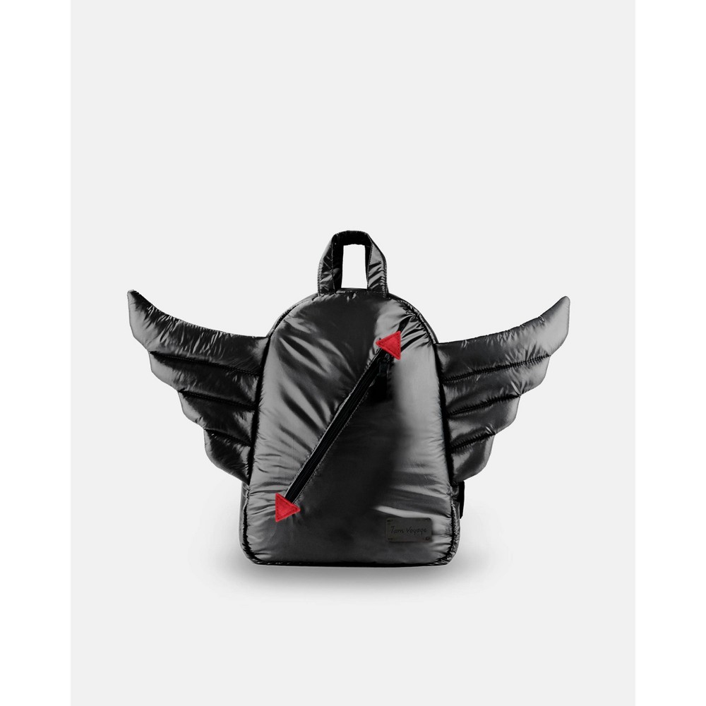 7AM Enfant Kids' 12" Wings Puffer Backpack - Black