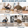 Comfy Saucer Chairs, Folding Reading Lounge Chair, Cozy Faux Fur Living Room Chair with Soft Thick Padded Seat - 3 of 4