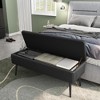 Storage Ottoman Bench, Mid-Century Modern Entryway Bedroom Bench - 3 of 4