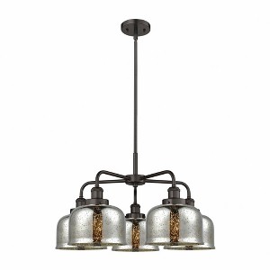 Bell - 5 Light Stem Hung Chandelier In Art Deco Style-14.75 Inches Tall and 26 Inches Wide - 1 of 1