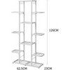 EcoSummer 7-Tier Metal Plant Stand for Indoor & Outdoor Use, Space-Saving Corner Design, Multi-Level Plant Shelf for Home Decor, White - 2 of 4
