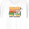 MTV Burger Logo Adult White Crew Neck Short Sleeve T-shirt - 2 of 3