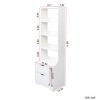 SEVOBAL Night Stand with Bookshelf 2 Storage Drawers and Open Shelving for Bedroom and Living Room, White, 18.7"*13.39"*58.11" - 4 of 4