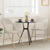 WhizMax Solo Classic Home Adult Industrial Metal Indoor Auditorium Folding and Portable Beige (Set of 4) Chairs - 4 of 4