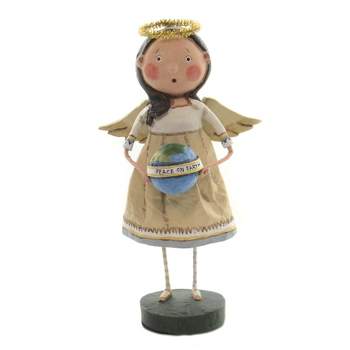 Lori Mitchell 8.0 Inch Angel Of Peace World Globe Christmas Figurines
