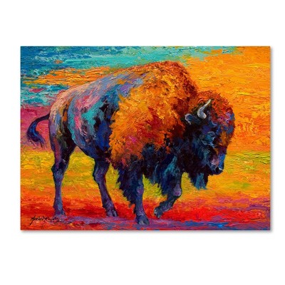 Vibrant Buffalo Landscape 14" x 19" Canvas Art