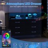 Dresser for Bedroom with LED Lights – 6 Drawer Dressers with Charging Station, Wood Storage Chest for Entryway, Closet, Living Room, Hallway - 4 of 4