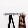 Unique Bargains Aluminum Wall Mounted Coat Hat Towel Clothes Robe Hooks and  Hangers Silver Tone 1 Pc