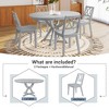 Whisen Mid-Century 5-Piece Extendable Dining Table Set with 4 Dining Chairs - 3 of 4