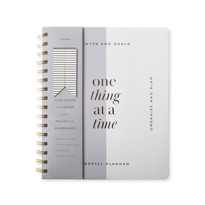Undated Planner Weekly 7"x8.375" One Thing - FRINGE: Spiral Binding, Multicolor Naturals, Teen & Adult Stationery