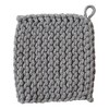 TAG Gray Crocheted Cotton Trivet Potholder – 8"x8", Heat-Resistant with Hanging Loop, Machine Washable, Protect Hands and Surfaces Set of 4 - 2 of 4