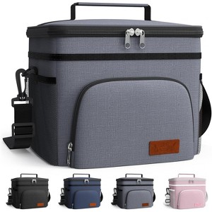 Insulated Lunch Box for Men & Women - Leak-Proof Cooler Lunch Bag with 4 Pockets, Adjustable Strap, Ideal for School - 1 of 4