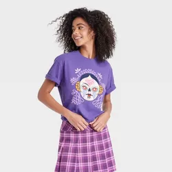 Women's Dia Pacheco Mirame Short Sleeve Graphic T-Shirt - Purple XL