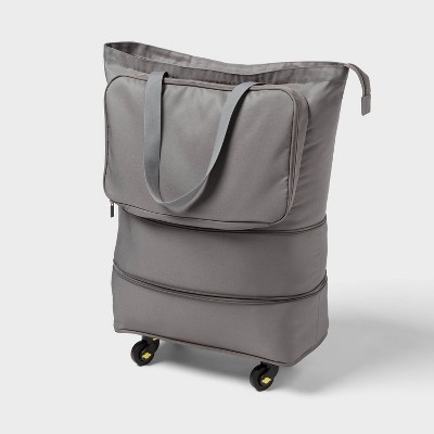 Collapsible Rolling Tote Radiant Gray - Brightroom™