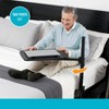 Able Life Universal Overbed Table, Adjustable Bedside Swivel Tray & Laptop Desk, Black - 3 of 4