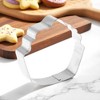 Unique Bargains Cookie Mould Cutter Notched Ice Cream Shape Dishwasher Safe Stainless Steel Silver Tone 1Pcs - 2 of 4