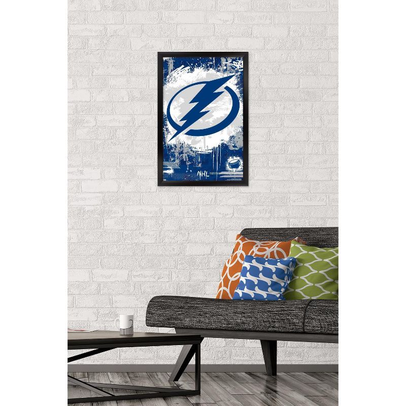 Trends International NHL Tampa Bay Lightning - Maximalist Logo 23 Framed Wall Poster Prints, 2 of 7