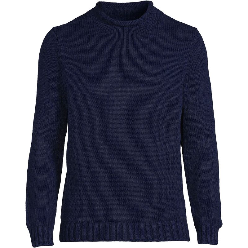 Lands' End Men's Cotton Drifter Rollneck Sweater, 3 of 6
