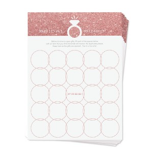 12ct Baby Shower Bingo Game Cards Rose Gold, Pink Gold