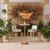 Faux Leather Barstool 39" H White With Gold Electroplated Steel Frame and Armrests by Zuo Modern (Set of 2) - 2 of 4