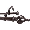 Urbanest Portia Flat Button 1-inch 5-8 inch Double Drapery Curtain Window Rod Set - 3 of 4