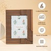Folkulture Picture Frames 5" x 7" Wooden Picture Frame or Photo Frames for Wall or Poster Frame, Photo Wall Display Gifts for Women (Linear Tales) - 3 of 4