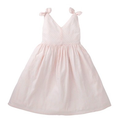Hope & Henry Girls'  Cotton Bow Shoulder Swing Dress, Kids