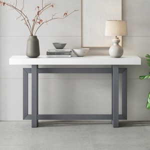 GlasFlength Console Tables with Special Design, ModernLuxe, Simplicity Rectangle Console Table, for Living Room, Muticolored, 59.1"*15.7"*31.7" - 1 of 2