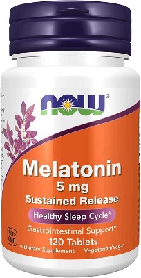 Melatonin 5 mg Sustained Release by Now Foods  -  120 Tablet