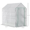 CAVINAS 7'x5'x6' Greenhouse with Mesh Door and Vent Windows, UV protective for Growing Flowers, Herbs - 4 of 4