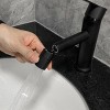 ChicFurnit Bathroom Sink Faucet Single Handle Design for Sleek Vanity Spaces, Black, 12.6"*8.3"*2.6" - 2 of 4