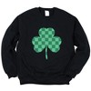 Simply Sage Market Women's Graphic Sweatshirt Checker Shamrock - 2 of 4