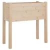 vidaXL Garden Planters 2 pcs 27.6"x12.2"x27.6" Solid Wood Pine - 3 of 4