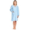 Casual Nights Women's Long Sleeve Zip Up Front Short Fleece Robe - 2 of 4