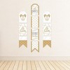 Big Dot of Happiness It's Twins - Hanging Vertical Paper Door Banners - Gold Twins Baby Shower Wall Decoration Kit - Indoor Door Decor - 3 of 4