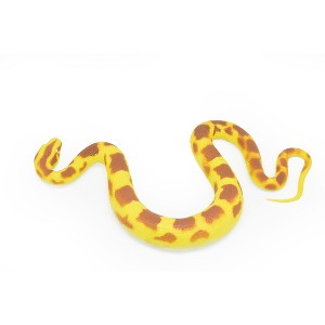 Collectible Wildlife Gifts | Snake, Yellow Python Snake Toy, Burmese Python, Coied, Rubber Reptile,  Hand Painted,  Model, Gift,   12"  F3588 B492 - 1 of 4