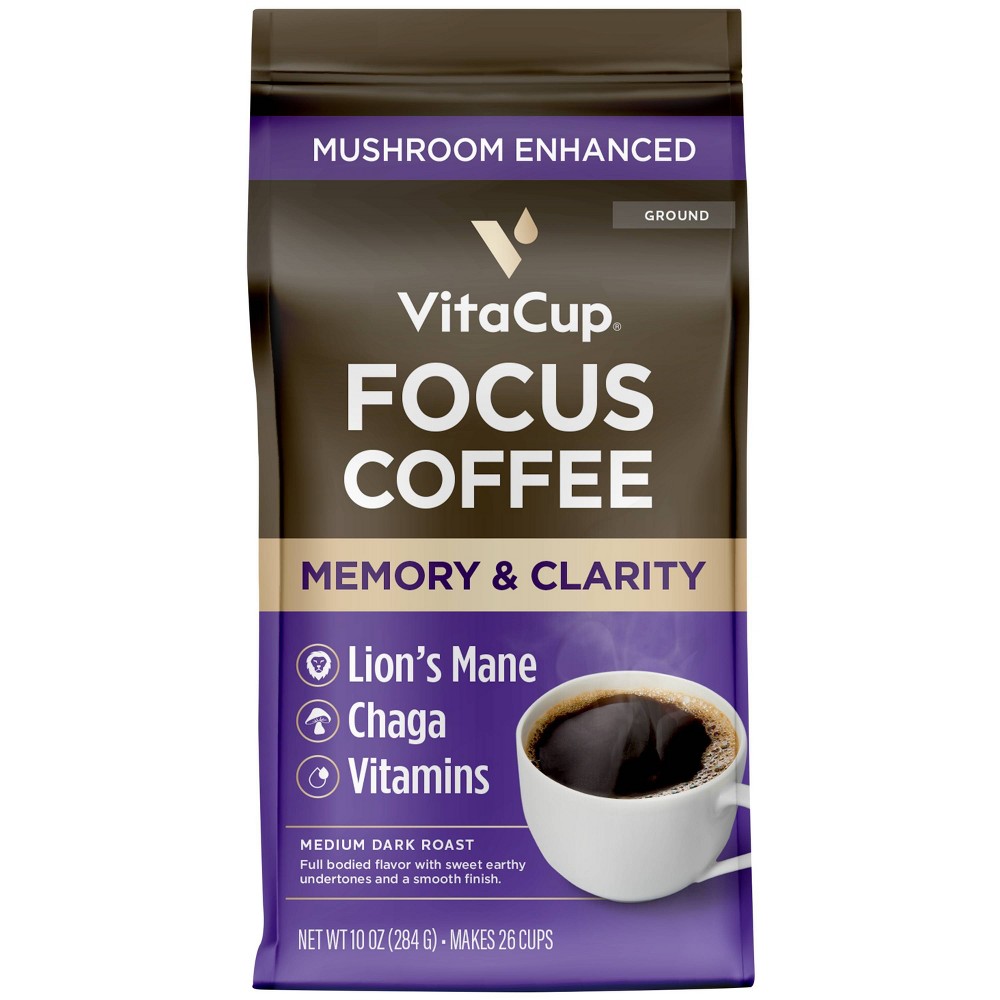 Photos - Coffee VitaCup Focus Ground  Medium Roast Cognitive & Immunity Support Lion