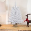 Northlight Medium Mini White Balsam Pine Artificial Christmas Tree with Burlap Base - 24" - Unlit - 2 of 4