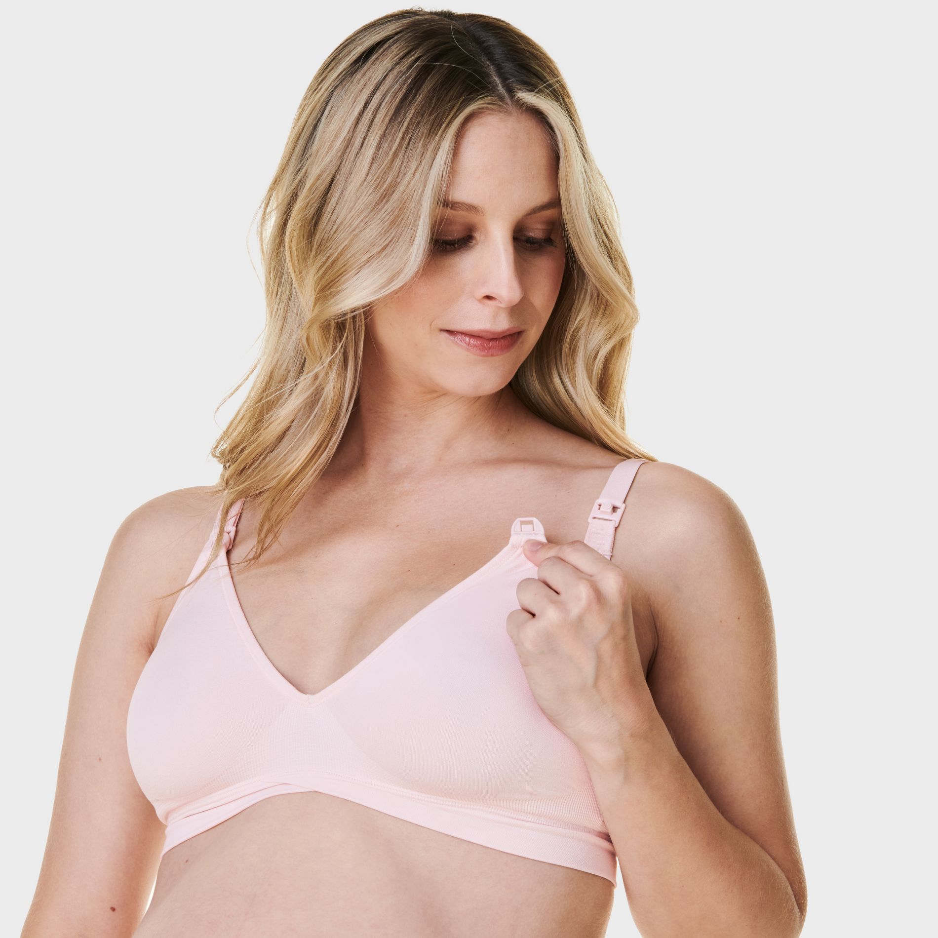 Bravado Designs V-Neck Maternity & Nursing Bra, Chalk Pink, XX-Large