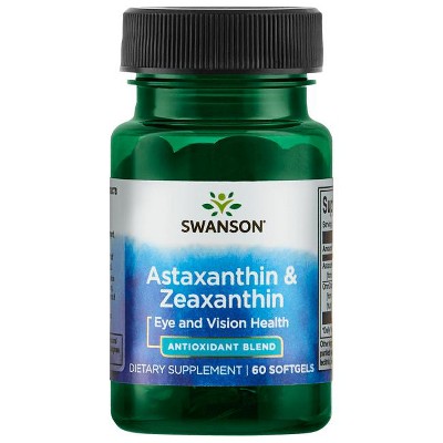 Swanson Astaxanthin and Zeaxanthin Softgels, 8 mg, 60 Count