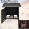 Tangkula 32 Inch Patio Propane Gas Fire Table 50,000 BTU Square Fire Pit Table w/ Clear Glass Rocks & PVC Protective Cover - 4 of 4