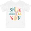 The Juniper Shop Mini Smiley Smile and Be Kind Aria Toddler Short Sleeve Tee - 2 of 4