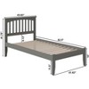 AFI Furnishings Mission Twin Extra Long Platform Bed with Open Footboard and Turbo Charger in Grey - 2 of 4