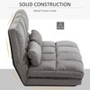 PAGED Bean Bag Chair Convertible Floor Sofa Chair with 2 Pillows, Folding Couch Bed with Adjustable Backrest and Headrest for Living Room - 4 of 4