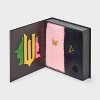 Women's Wicked Snow Globe Box of Cozy Embroidered Crew Socks - Pink/Black 4-10 - 4 of 4