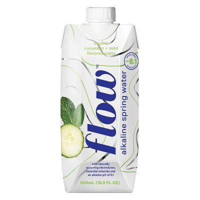 Flow Organic Cucumber & Mint Alkaline Spring Water - 16.9 fl oz Bottle