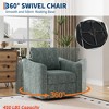 Swivel Accent Chair for Living Room, 360° Rotating Modern Linen Upholstered Armchair - Comfy Ergonomic Backrest Single Sofa for Reading, Bedroom - 3 of 4