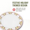 American Atelier Bargello Plates, Set of 6, Holiday Themed Dishes Mistletoe and Holly Berry, Ceramic Dinner/Salad Plates, Dishwasher Safe,10 Inch - 3 of 4