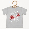 Santa Sleigh Glitter - Toddler Short Sleeve Tee and Kids Youth Short Sleeve Tee - 2 of 2