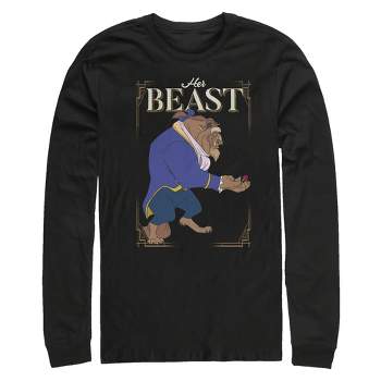 Men's Beauty and the Beast Valentine Her Prince Frame Long Sleeve Shirt